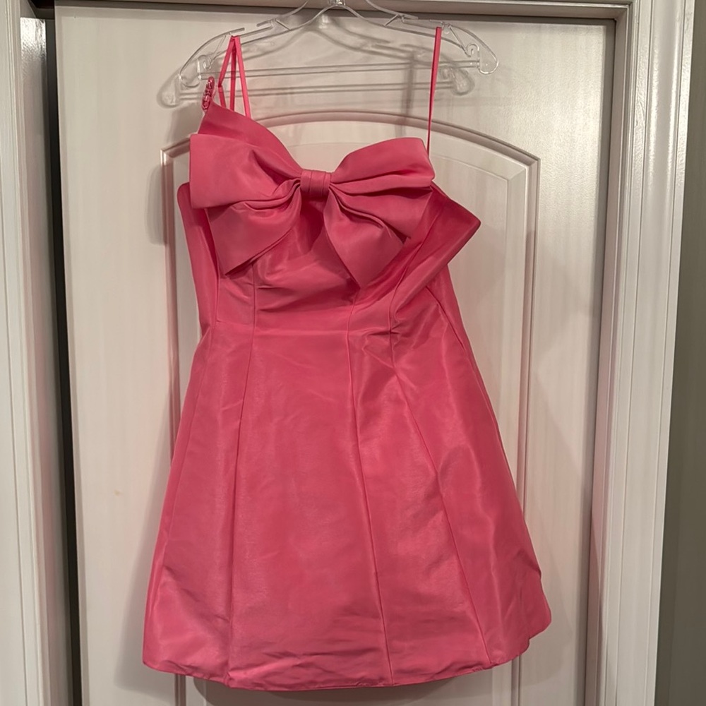 Mac Duggal Pink Strapless Dress
